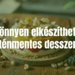 A beautiful gluten-free dessert on a wooden table, fresh ingredients like fruits and nuts around, soft natural lighting, appetizing and inviting, realistic.