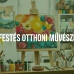 A vibrant acrylic painting in progress on a wooden easel, surrounded by colorful paint tubes and brushes, cozy home art studio, bright and creative atmosphere, illustrative.