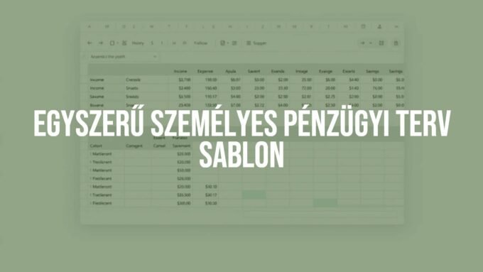 Simple personal finance plan template, organized spreadsheet with income, expenses, and savings, modern and clean design, professional and approachable vibe.