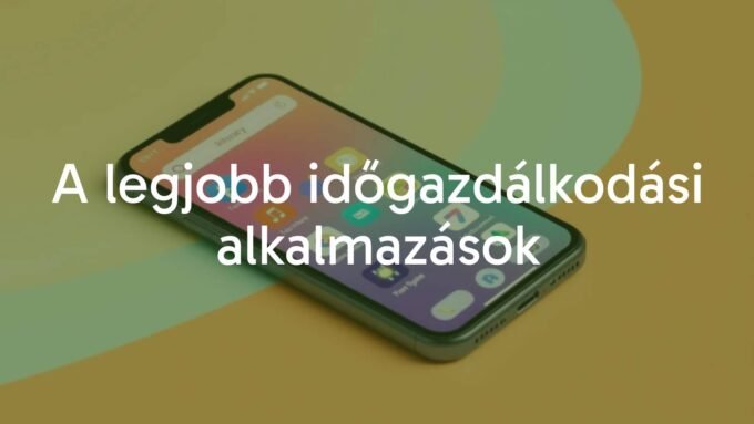 A smartphone displaying time management apps, organized and colorful interface, clean and modern design, productivity theme.