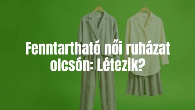 A stylish and affordable sustainable women's fashion outfit, eco-friendly materials, modern and chic, green background, minimalistic and elegant.