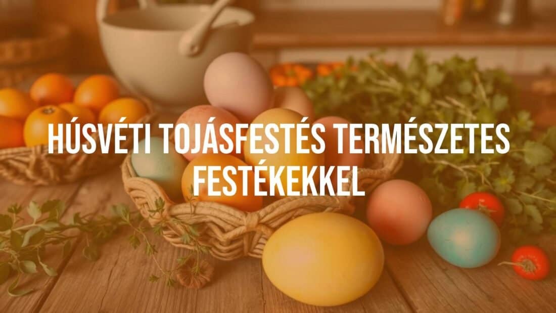 Colorful Easter eggs decorated with natural dyes, soft pastel tones, rustic wooden table, fresh herbs and vegetables like beetroot and onion skins, cozy kitchen setting, natural light, realistic.