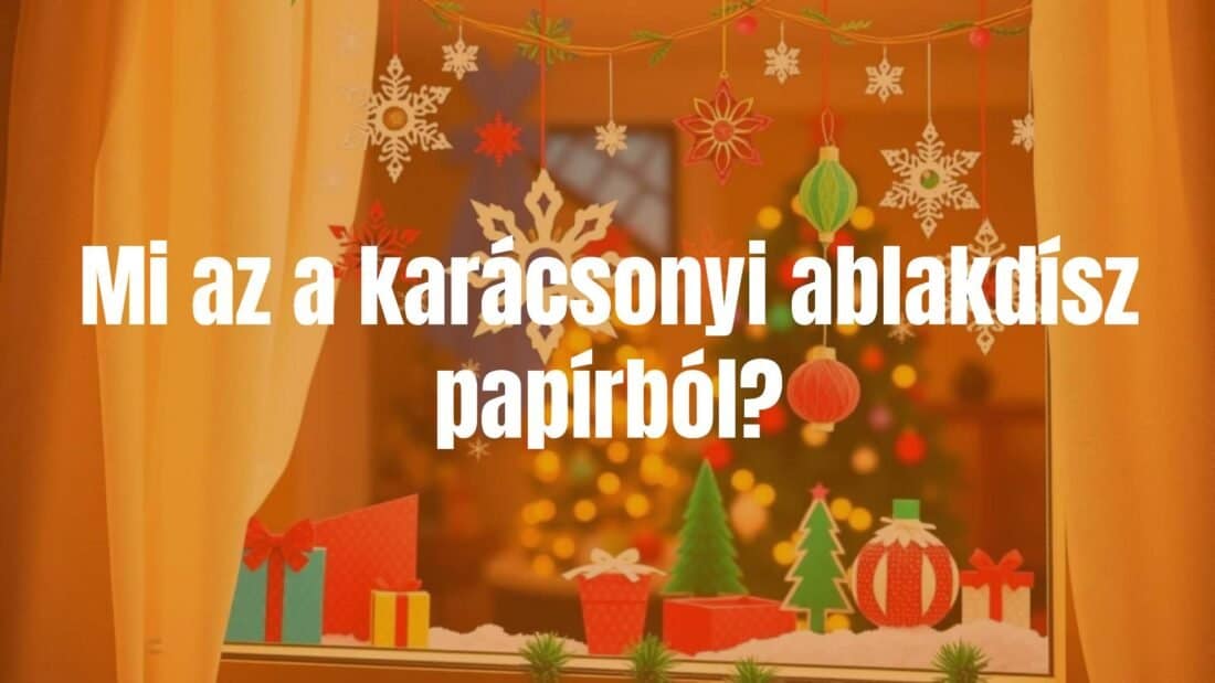 Handmade paper Christmas window decorations, festive holiday design, colorful paper snowflakes and ornaments, cozy home setting, warm lighting, illustrative style.