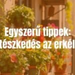 A small balcony garden with potted plants, herbs, and flowers, sunny afternoon, cozy urban setting, realistic.