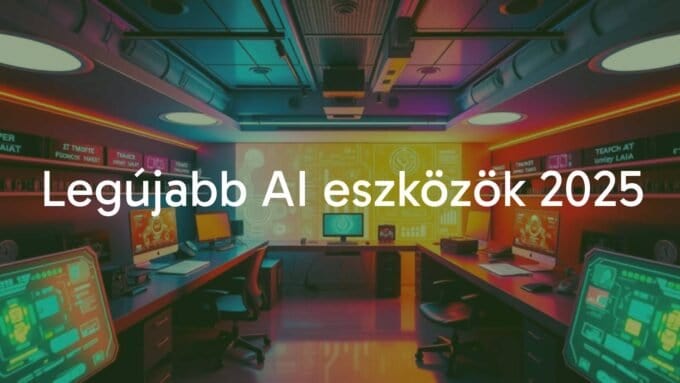 Futuristic AI tools in 2025, high-tech workspace, glowing interfaces, automated processes, modern and sleek design, vibrant colors.