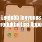 A smartphone with productivity apps on the screen, organized icons, bright and clean interface, modern workspace background, motivational vibe.