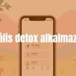 A smartphone with a minimalist screen showing a 'digital detox' app interface, surrounded by peaceful nature scenery, soft pastel colors, illustrative style.