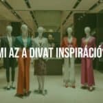 Fashion inspiration concept, stylish outfits displayed on mannequins in a modern boutique, vibrant colors, artistic composition, elegant and creative