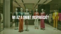 Fashion inspiration concept, stylish outfits displayed on mannequins in a modern boutique, vibrant colors, artistic composition, elegant and creative