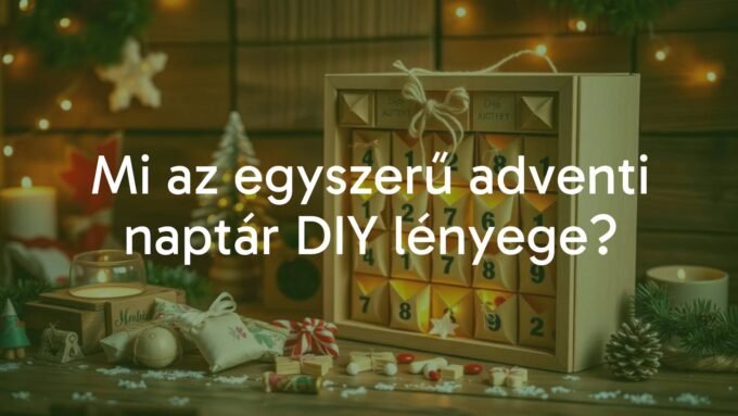 Handmade advent calendar with small gifts and treats, cozy festive atmosphere, warm lighting, rustic wooden background, Christmas decorations, DIY craft style.