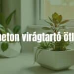 Modern DIY concrete flower holder, minimalist design, stylish, plants in the pot, cozy home or garden setting, natural light.