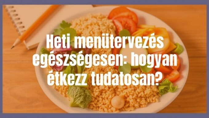 A colorful plate with a variety of fresh vegetables, whole grains, lean proteins, and healthy fats arranged in balanced portions, representing a well-planned weekly meal. The image should convey organization and healthiness, with a notepad and pencil in the background suggesting meal planning. Bright, appetizing colors, realistic style.