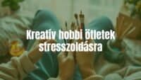 A creative hobby for stress relief, hands holding paintbrushes and crafting materials, cozy and relaxed atmosphere, soft warm lighting, artistic and therapeutic vibe.