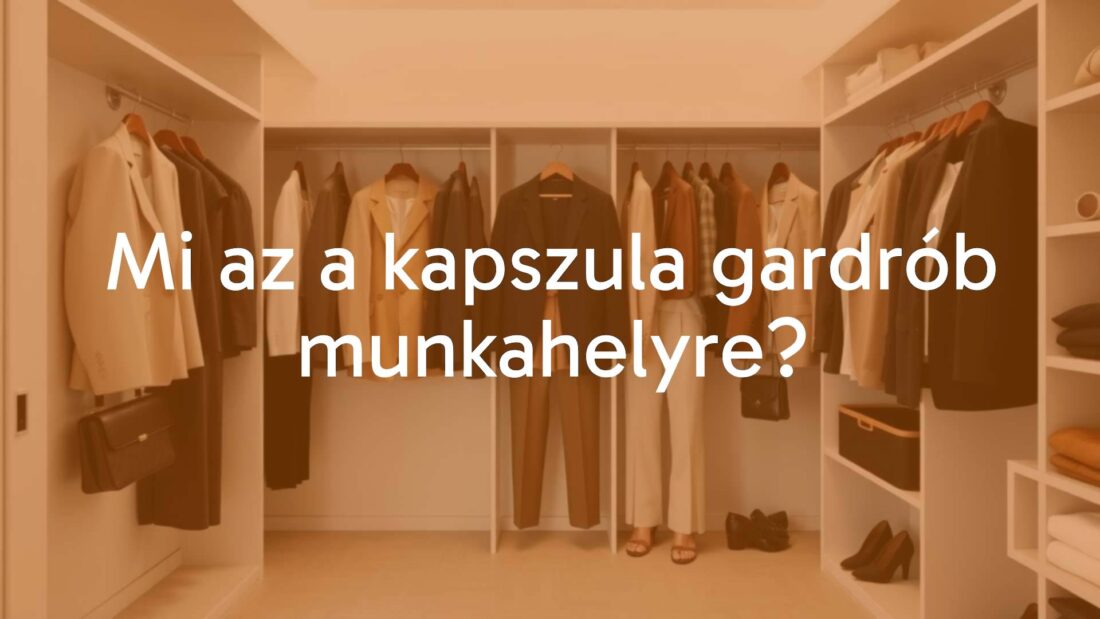 Elegant office capsule wardrobe displayed in a minimalist closet, featuring neutral-toned blazers, tailored trousers, white shirts, and versatile accessories. Soft natural lighting, clean lines, professional and organized vibe.