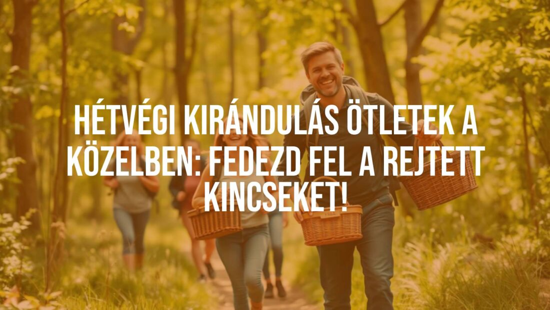 Happy family hiking in a scenic forest near Budapest, sunny day, green trees, backpack, picnic basket, nature trail, realistic.